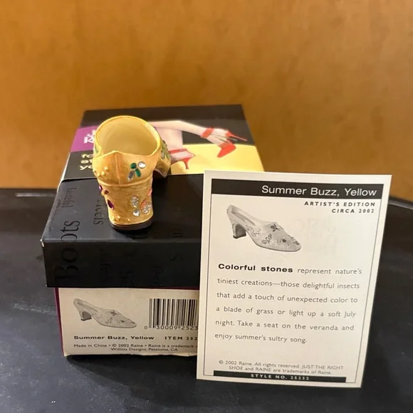 Just The Right Shoe Yellow Heels with Colorful Stones - Picture 3 of 5